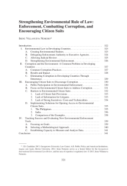 Strengthening Environmental Rule of Law