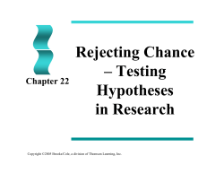 Null hypothesis - Columbia Statistics