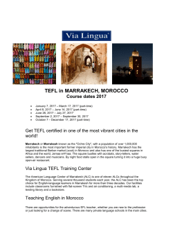 TEFL in MARRAKECH, MOROCCO