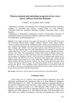 Physico-chemical and antioxidant properties of new sweet cherry