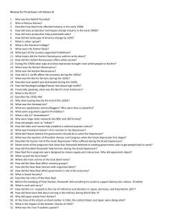 Review for Final Exam US History B