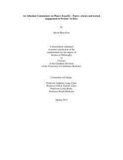 An Athenian Commentary on Plato`s Republic
