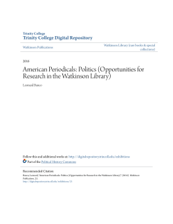 American Periodicals: Politics (Opportunities for Research in the