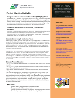 Physical Education Fast Facts