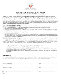 Bill Schnase Memorial Scholarship