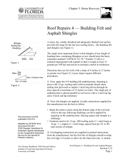Roof Repairs 4 — Building Felt and Asphalt Shingles