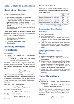 Handout 6 Restrained beams