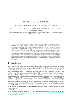 INPOP new release: INPOP10e