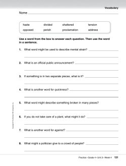 haste divided shattered tension opposed perish