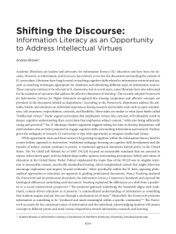 Shifting the Discourse - American Library Association