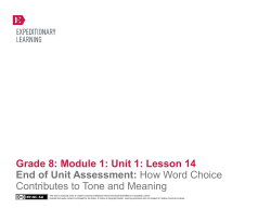 Grade 8: Module 1: Unit 1: Lesson 14