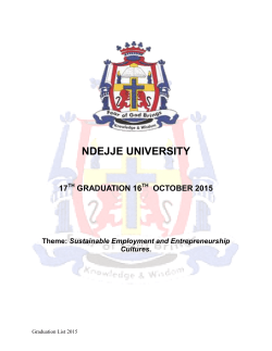 NDU Graduates 2015 - Ndejje University