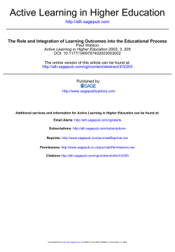 Active Learning in Higher Education