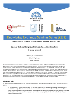 Science that could improve the lives of people with autism is being