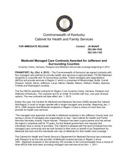 Medicaid Managed Care Contracts Awarded for Jefferson and