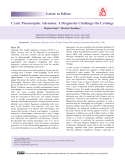 Cystic Pleomorphic Adenoma - Pacific Group of e