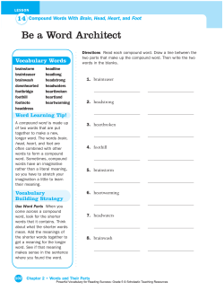 Be a Word Architect