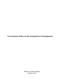 Government Policy on the Integration of Immigrants