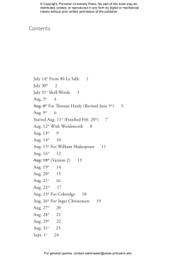 Table of Contents - Princeton University Press