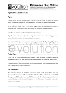 Tiger Conservation in India