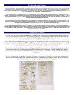 The Olive Branch Petition - History With Mrs. Heacock
