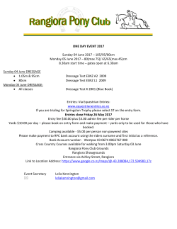 ONE DAY EVENT 2017 Sunday 04 June 2017 &ndash; 105/95/80cm