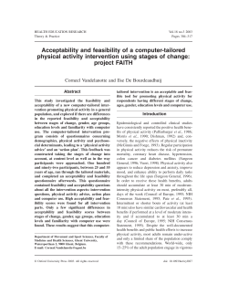 Acceptability and feasibility of a computer