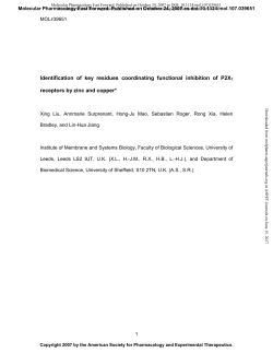 Identification of key residues coordinating functional inhibition of