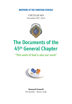 The Documents of the 45th General Chapter
