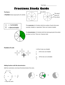 Fractions Study Guide