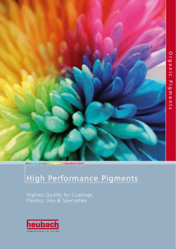 Organic Pigments - Tradechem Pty Ltd