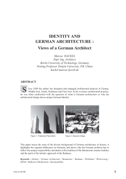 IDENTITY AND GERMAN ARCHITECTURE : Views of a German
