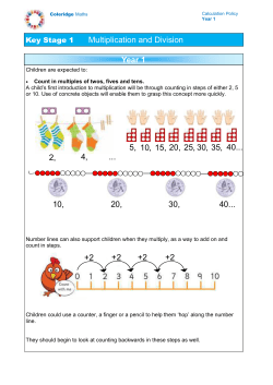 Calculation Policy for Multiplication and Division