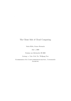 The Client Side of Cloud Computing