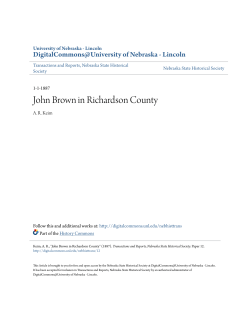 John Brown in Richardson County - DigitalCommons@University of