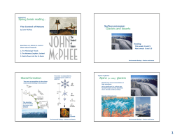 Spring break reading&hellip; Glaciers and deserts Glacial formation