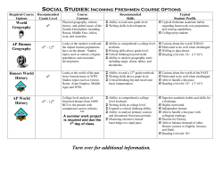 Freshman Course Offerings - Metea Valley High School