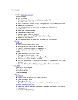 Field Directions Amsterdam ( Manhattan Christian) Via Interstate 90