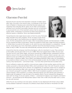 Giacomo Puccini - Opera San Jose