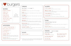 i  burgers Menu - Palazzo