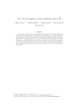 The Voronoi diagram of three arbitrary lines in R