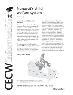 Nunavut`s child welfare system - Canadian Child Welfare Research