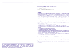 Lessons from Italy: Child friendly cities