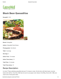 Black Bean Quesadillas