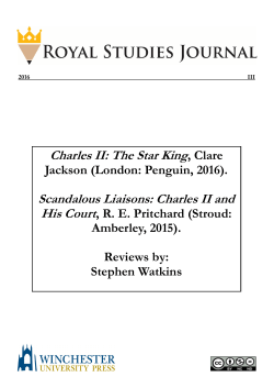 Charles II: The Star King, Clare Scandalous Liaisons: Charles II and