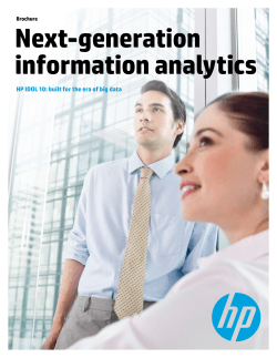 Next-generation information analytics