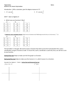 Back to Algebra 2! 1.