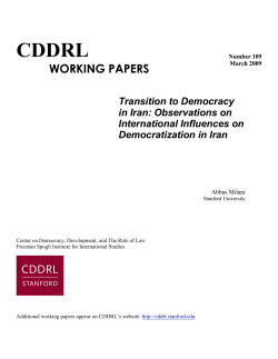 Transition to Democracy in Iran - cddrl