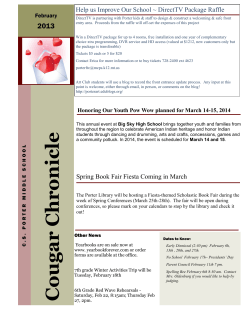 Cougar Chron icle - Missoula County Public Schools