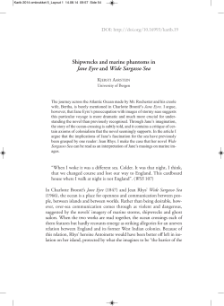Shipwrecks and marine phantoms in Jane Eyre and Wide Sargasso